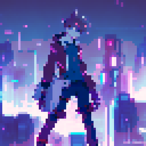 Cyberpunk hacker man