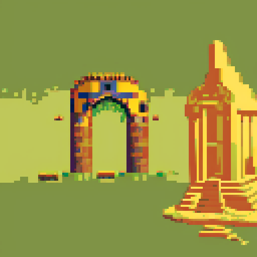 lovecraftian temple egyptian blasphemous artstyle sRGB 2d camera showing horizontal mural