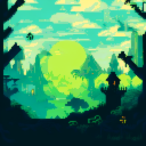 Gameboy game cover art - spooky