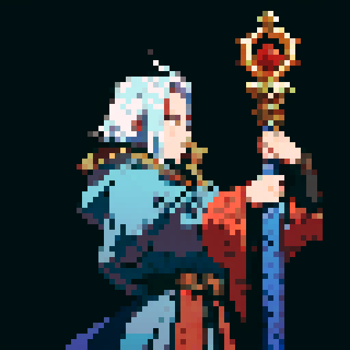 wizard character in the style of Diablo 2