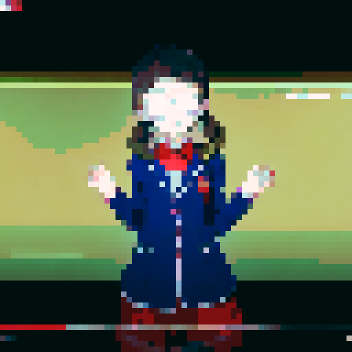 Anime girl wearing glasses