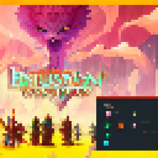 Epic quest through enchanted forests, battling mythical beasts and collecting magical artifacts, all while wielding swords and spells, in a vibrant and colorful anime-inspired art style.