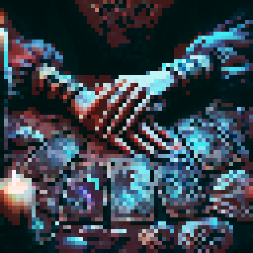 A close-up of a woman's hands over a table during a tarot card reading in a medieval dark style. The table is adorned with elements of the ocean such as sea shells, sand, and small pieces of coral. The atmosphere is mystical and dimly lit, with candlelight casting shadows that enhance the eerie and magical mood. The woman's hands are gracefully poised over the cards, which also have oceanic designs like waves and mermaids.
