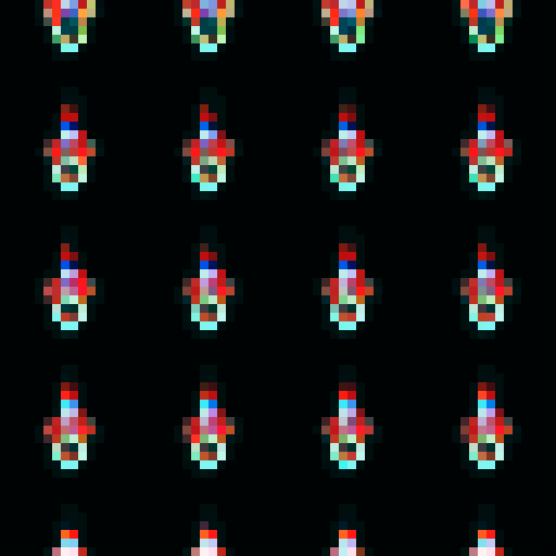 Dark enemy space ship sprite sheet