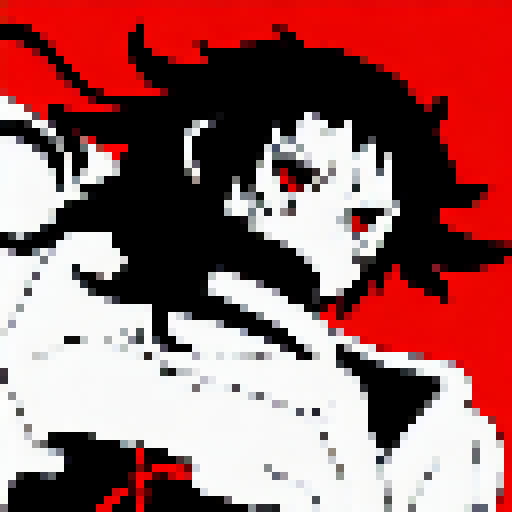 demon slayer, anime style, red and black colors