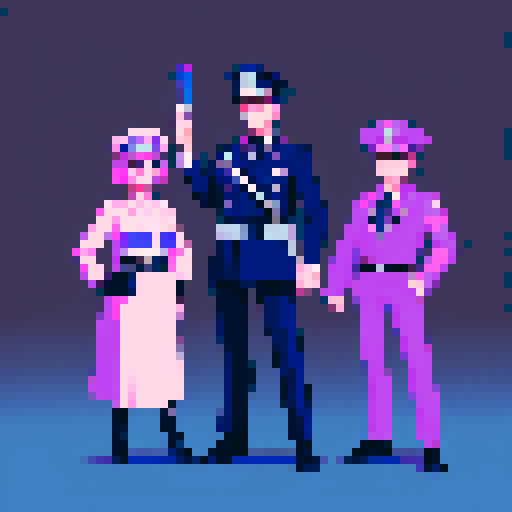 The urban police using 1980s radio for casting industrial magic and sorcery, dressed like 1920 futuristic fascist