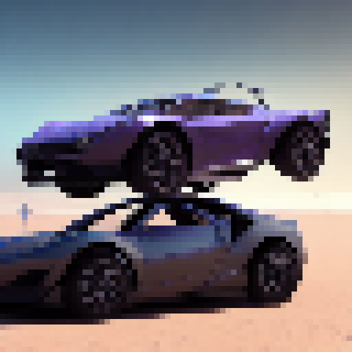 fantasy girl riding sport car on the beach