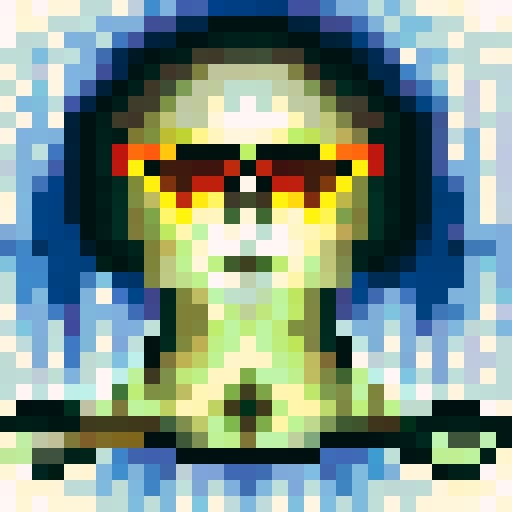 Reflective, neon, rectangular, black-framed sunglasses, frontal view