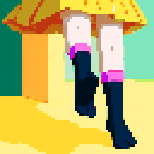 Anime girl feet in stockings