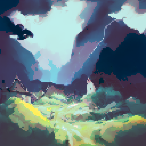 Valley, storm overhead, lightning crashing, dramatic landscape, ominous clouds, electrifying atmosphere, moody portrait