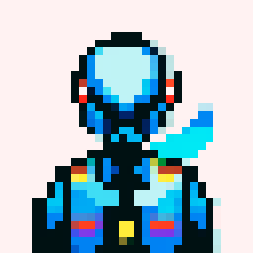 armour, intricate details, shining metallic surfaces, pixelated textures, vibrant color palette, sRGB