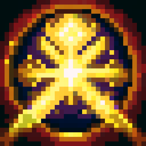 Create a 32x32 pixel game icon featuring a mage's spell, rendered in skill art style, with a close-up portrait of the mage casting a spell in vibrant sRGB colors.