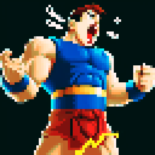 Make him screaming like when powering up 