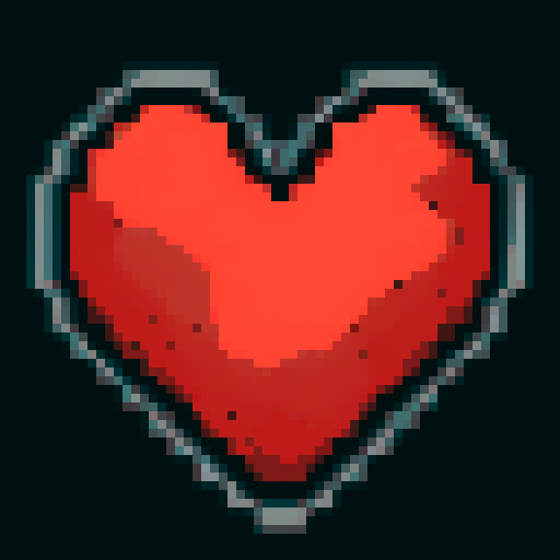 2d, pixel art, red shades, detailed border