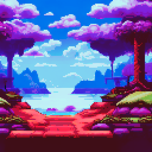 nudes, naked girls, sexy body, big boobs, sRGB, pixel art, background, landscape