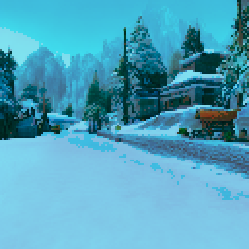 a cozy winter landscape