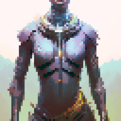 Sleek, tribal, and fierce. A majestic Ntchala black panther prowls through a lush jungle, its obsidian fur glistening in the dappled sunlight as it surveys its territory with piercing yellow eyes.