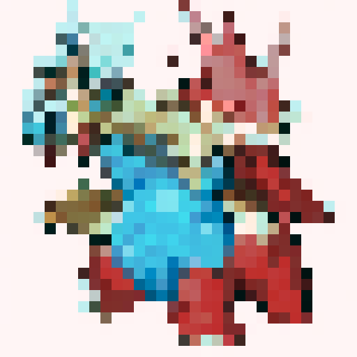 A fire and ice dragon in the style of Pokemon.