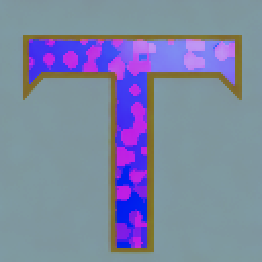 Gilded Letter T, Letter T, a T,