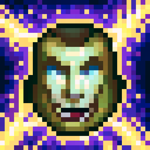 Realistic white rapper with golden teeth