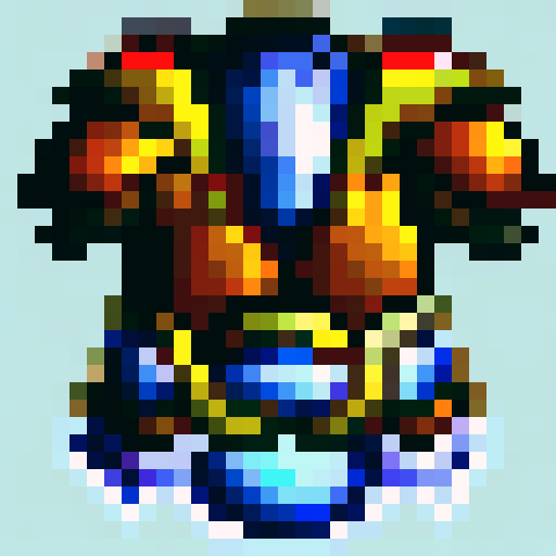 rainbow colored armor