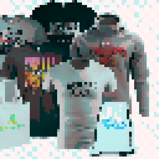 A sleek, black-haired businessman with a sharp suit, glancing at a vibrant, anime-inspired trinkets 