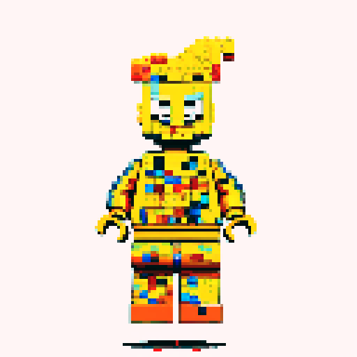 lego pixel, vibrant colors, blocky shapes, small plastic bricks, isometric perspective, retro video game, low resolution, 8-bit graphics, sharp edges, square grid, limited color palette, nostalgic feel, brick-built characters, iconic lego logo, digital recreation, detailed textures, crisp lines, simplified forms, nostalgic gaming vibes