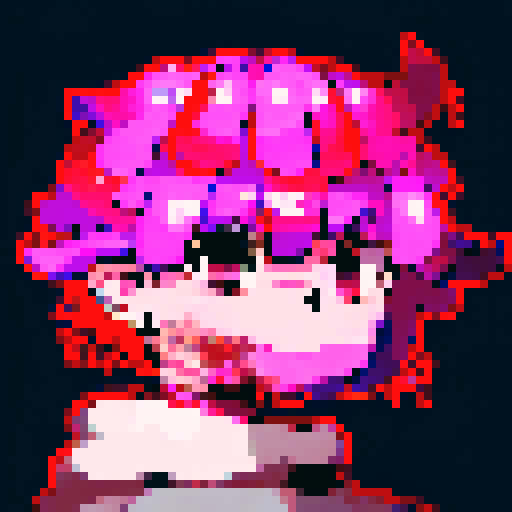 pink dress, tileset, game icon, 32x32 pixel art, sRGB, skill art, close up, portrait