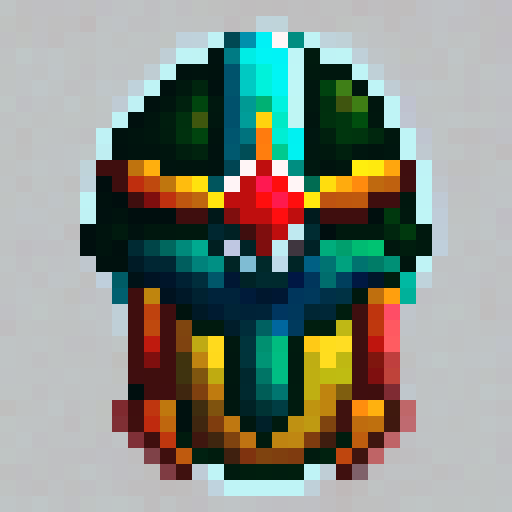 frosted pointed king crown, blue and teal colors