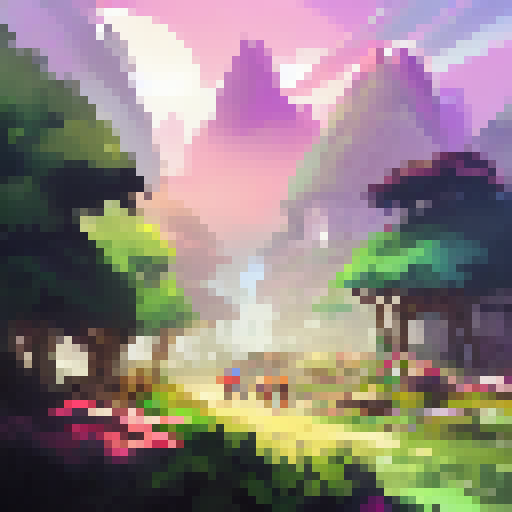 Pixelated Nigerian gamers, in traditional clothing, fiercely competing in a neon-lit virtual arena, surrounded by towering skyscrapers and lush greenery, seamlessly blending the elements of landscape and portrait art styles.