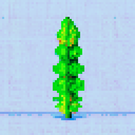 Purple and green marijuana bud pixel art