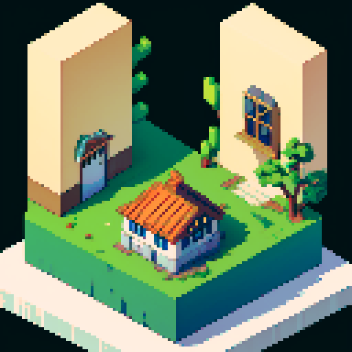 Isometric view of a simple camera.