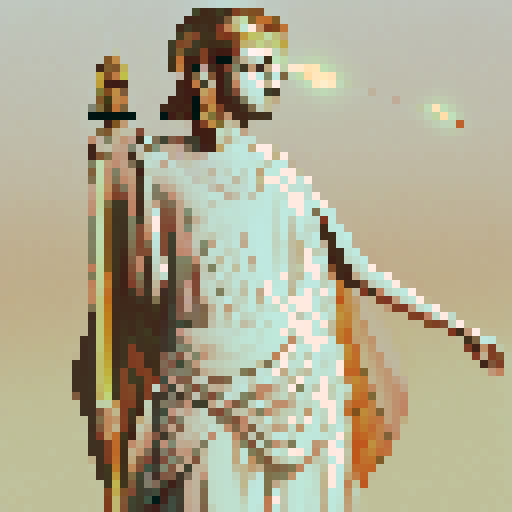  art, glowing eyes, flowing robes, golden staff, hieroglyphics, majestic headdress, ancient temple, sand dunes