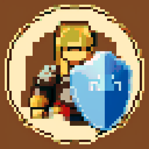 Shield for knight, made of wood, brown color.