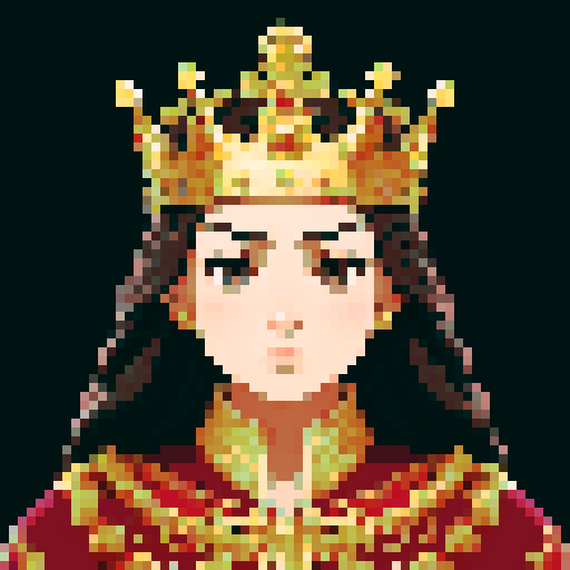 king, regal, crown, majestic, stoic expression, sharp features, royal robe, intricate embroidery, game icon, sRGB, skill art, close up, portrait