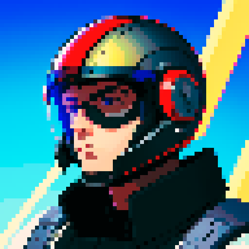 male Sci-fi pilot with helmet