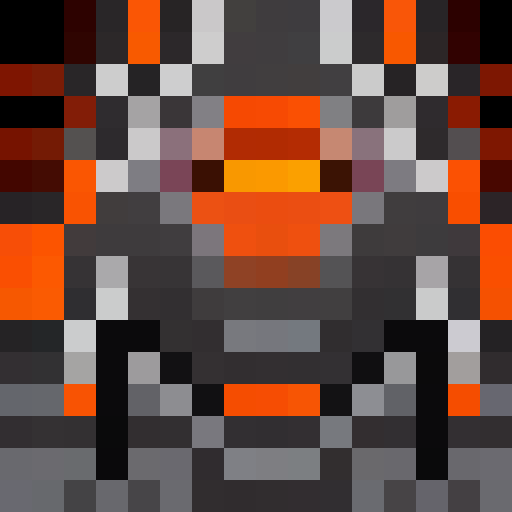 pixelated fire emoji, vibrant red and orange hues, flickering flames, intricate details, 16x16 game icon, close-up view, intense heat, expressive facial features, glowing embers, mesmerizing movement, dynamic pixel art, fiery intensity, portrait-like composition, immersive gaming experience