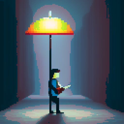lonely boy, rainy wet street, guitar, bottle of wine, pixel art