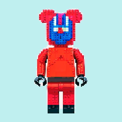 colorful pixel lego blocks arranged in a playful, vibrant composition, showcasing the intricate details and vibrant colors of pixel art in the sRGB color space