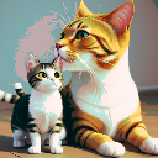 cat and dog,colorfull