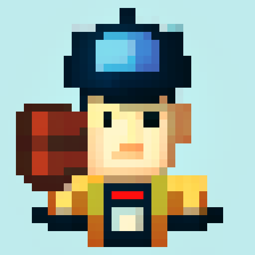 police officer hat, pixel art, game asset, casual game, icon