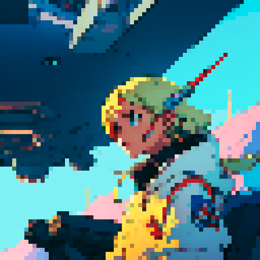 Masked piloit by spaceship