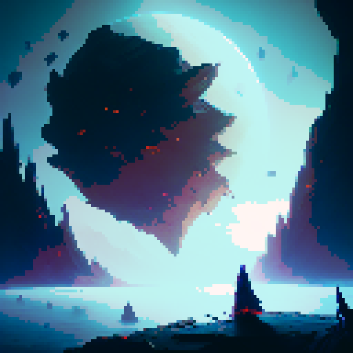 two castles floating on crumbling islands in a void; one castle looks dark and the other looks lighter.  They are both enveloped in a magical field or portal effect as if they are chasing each other through time and space