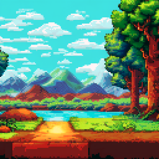 day, pastoral landscape, undergrowth, a few trees on edge