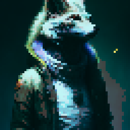 a werewolf, standing in the forest, red eyes. looking at us, slightly bent forward