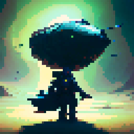 Pickaxe tool icon, 32x32 pixel art, metallic shine, sharp edges, worn handle, textured surface, vibrant colors, pixelated details, defined shadows, minimalist design