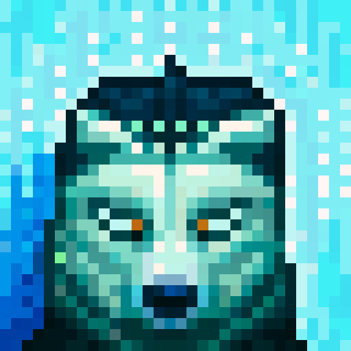 wolf avatar, portrait, glowing eyes