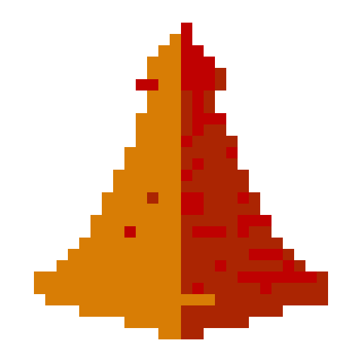 layered triangular red clay shingle tower top. Usable as an asset (clear, thick lines and a white background). Put a black stroke around the composition