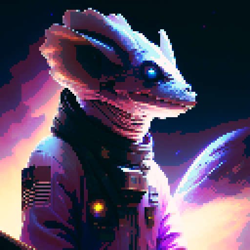 spaceship, sideview, vibrant galaxy, swirling nebulas, twinkling stars, pixel art, srgb