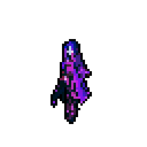 demon wings, floating girl, pixel art, sRGB